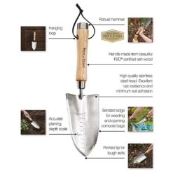 Kent & Stowe Stainless Steel Capability Trowel -Chic Outdoor Garden 1139543 6
