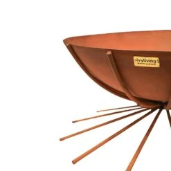 Ivyline Outdoor Metal Dakota Firebowl Rust -Chic Outdoor Garden 1149589 4