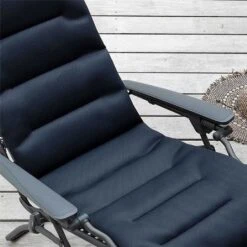 Lafuma Futura Air Comfort Padded Relaxer Chair - Acier -Chic Outdoor Garden 1170455 2