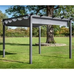 Hartman Roma 3x3m Square Pergola Grey -Chic Outdoor Garden 1172413 2