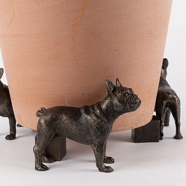 Jardinopia Plant Pot Feet Bronze French Bulldog 2 Jardinopia Plant Pot Feet Bronze French Bulldog - Image 2