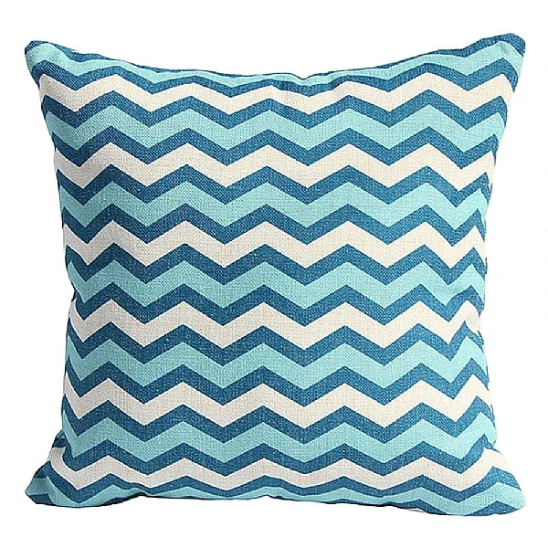 Bramblecrest Turquoise Zig Zag Square Scatter Cushion 1 Bramblecrest Turquoise Zig Zag Square Scatter Cushion