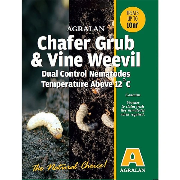 Agralan Chafer Grub & Vine Weevil Dual Control Nematodes 12°+ Voucher 1 Agralan Chafer Grub & Vine Weevil Dual Control Nematodes 12°+ Voucher