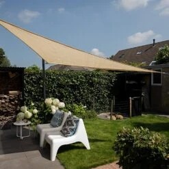Pacific Lifestyle 3.6m Triangle Shade Sail Off-White 5 Pacific Lifestyle 3.6m Triangle Shade Sail Off-White -Chic Outdoor Garden 1240521 3