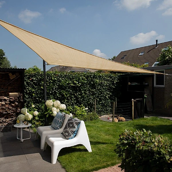 Pacific Lifestyle 3.6m Triangle Shade Sail Off-White 3 Pacific Lifestyle 3.6m Triangle Shade Sail Off-White - Image 3
