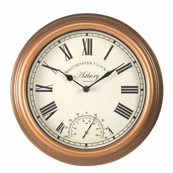 Outside In Astbury Wall Clock & Thermometer 12'' 1 Outside In Astbury Wall Clock & Thermometer 12''