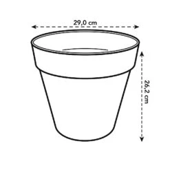 Elho Loft Urban Round Planter 30cm Warm Grey 7 Elho Loft Urban Round Planter 30cm Warm Grey -Chic Outdoor Garden 933161 4