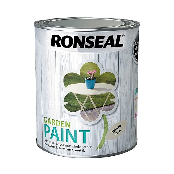 Ronseal Garden Paint White Ash 750ml 1 Ronseal Garden Paint White Ash 750ml